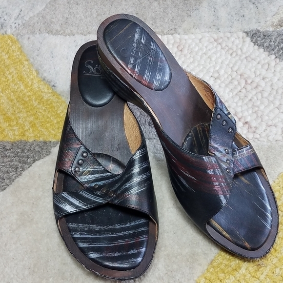 Sofft Metallic Slides Sandals 7.5 - Picture 1 of 9